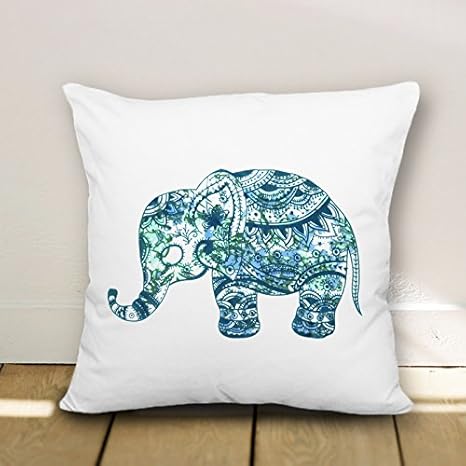 Buy Wendana Cute Elephant Pillows Pillow Case Canvas Throw Pillow