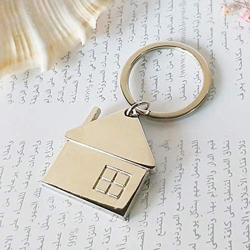 IKAAR Keyring Cute Cartoon House with Window keychain for Men and Women Gift, Silver - Image 5