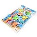 Emorefun Hook and Reel Fishing Toy Playset Various Fish Model Pretend Play Fun Bath Toy Basic Educational Development Fishing Travel Table Game Birthday Gift Toy for Kids, Children, Baby Toddlers