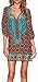 HiMONE Women's Summer Boho Retro Printed Casual Mini Beach Floral Tunic Dress Large