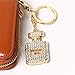 Keychains for Women, Crystal Key Chain Rhinestone Perfume Bottle Key Ring Gift for Womens Bag or Cellphone or Car Pendant (white)