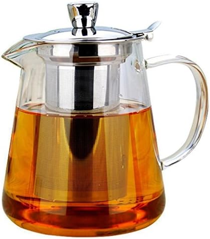 Vivoice Glass Teapot with Stainless Steel Infuser Borosilicate Glass Tea Pot for Flowering Tea Loose Leaf Tea 32 Ounce/ 950ml (950ml)