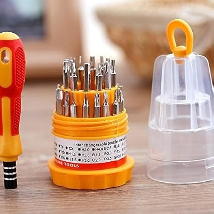 D MAKEOVER Today Offer Tool Kit Magnetic Screw Driver 31 in 1 Repairing Tool Set Replaceable Straight Screw Driver Multitool Hand Tool