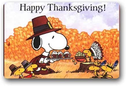 Amazon.com: Thanksgiving Snoopy Decorative Door Mat Indoor ...