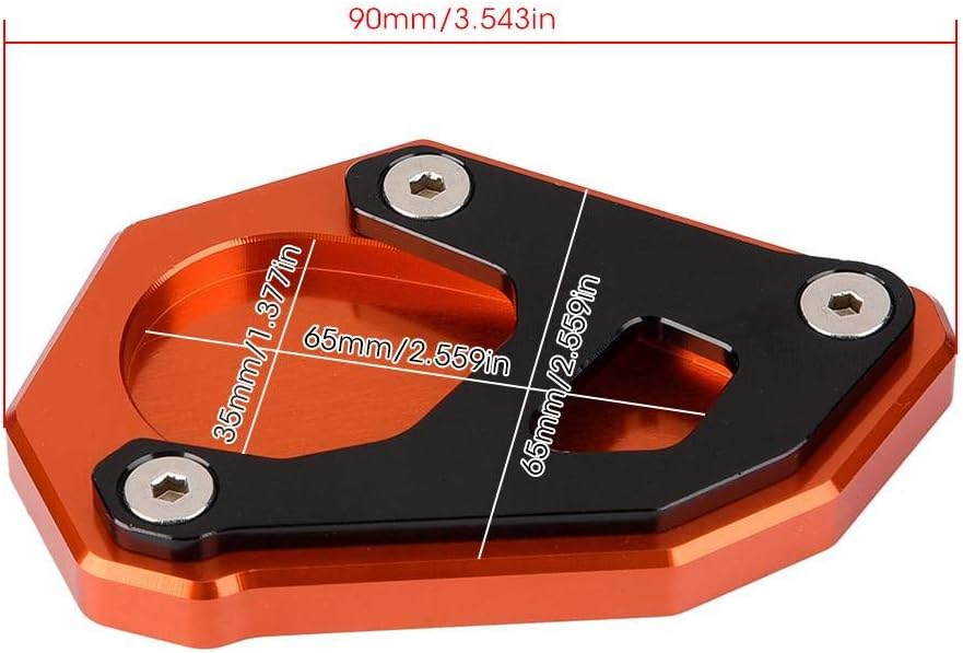Cavalletto Per Moto Allargatore In Alluminio E Acciaio | Supporto Prolunga Per Cavalletto Laterale Per Kawasaki Versys/KLE 650 15-18 | Antiruggine
