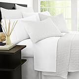 Zen Bamboo Luxury 1500 Series Bed Sheets - Eco-friendly, Hypoallergenic and Wrinkle Resistant Rayon Derived From Bamboo - 4-Piece - King - White