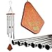 Nature’s Melody Premiere Grande Tunes Wind Chimes – Outdoor Windchime with 6 Tubes Tuned to E Pentatonic Scale, Rustproof Aluminum, Beech Wood & S Hook Hanger for Sympathy, Memorial Gift or Zen Garden