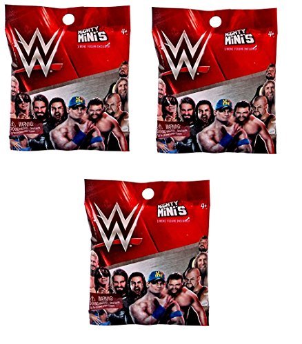 WWE Mattel Wrestling Mighty Mini's Figure Surprise Mystery Pack SERIES 1 Set of 3