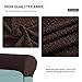 TOYABR Stretch Jacquard Sofa Armrest Cover Seersucker Spandex Anti-Slip Armchair Slipcovers Furniture Protector (2PCS, Chocolate)