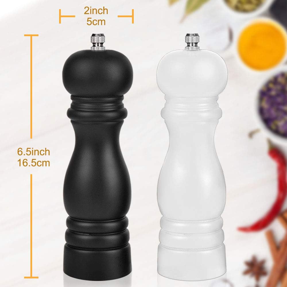 Salt and Pepper Grinder Set including with Adjustable Ceramic Core, Wood Pepper Mill and Salt Grinder - Image 3