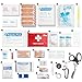 First aid kit,All-Purpose aid kit and Compact Emergency kit First aid for Office,aid Kit Medical for Outdoors,Hiking First aid kit and Camping Emergency kit (Red)
