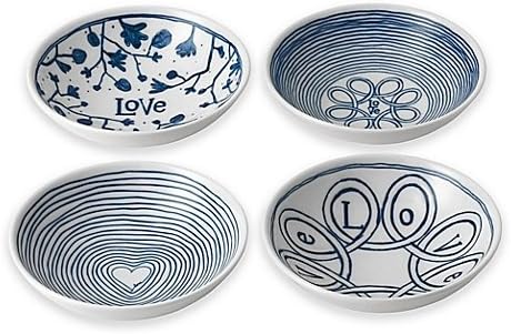 ED Ellen DeGeneres Crafted by Royal Doulton "Love" Mini Bowls in Blue (Set of 4)