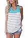 FARYSAYS Women's Casual Color Block Striped Racerback Cami Tank Tops