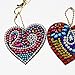 SuperDecor DIY Diamond Painting Keychain 5D Mosaic Making Full Drill Special Shape Diamond Painting Pendant for Art Craft Key Ring Phone Charm Bag Decor, Love Heart