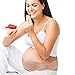 Maternity Belt - Pregnancy Belt (49 inches) + 4 Bonus Baby Corner Guards + 1 Cute Baby Bib - Lower Back and Pelvic Support - Adjustable Prenatal Cradle by Humhumhome - 1 size, Beige