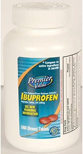 Premier Value Ibuprofen Tablets Brown. - 1000ct
