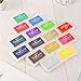 DTOL Set 15 Pcs Craft Ink Pad Korea Stamps Partner DIY Color,15 Color Rubber Stamps Craft Ink Pad for Paper Fabric Wood