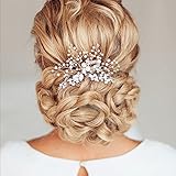 Venusvi Vintage Wedding Hair Combs with Bead and Rhinestones - Bridal Headpiece for Bridesmaids