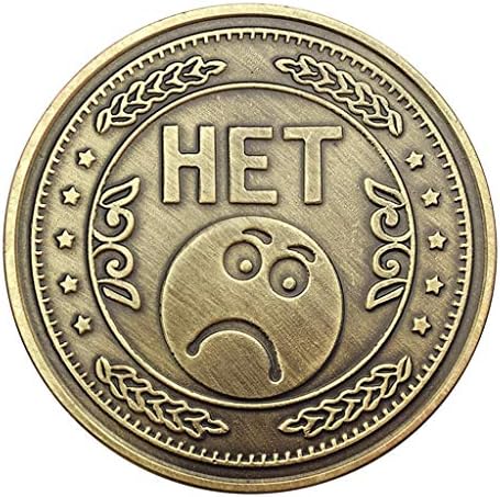 Reinly Happy Sad Face Lucky Coin Make Decision Commemorative Badge Double Sided Embossed Plating Collection New Year Gift