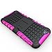 iPod Touch 6 Case,iPod Touch 5 Case, SLMY(TM) Heavy Duty Dual Layer Shockproof / Impact Resistance Hybrid Rugged Cover Case with Built-in Kickstand for Apple iPod Touch 5 6th Generation Hot Pink