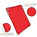 Fintie Case for iPad 6th Generation 2018 / iPad 5th Gen 2017/ iPad Air 2 / iPad Air - [Honey Comb Series] Lightweight Anti-Slip Kids Friendly Shockproof Silicone Cover, Red