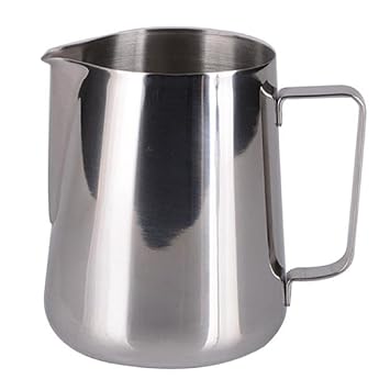 King International Frothing Pitcher Mikey Store 12 Oz Stainless Steel Milk Pot | Set of 1 Piece