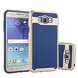 Aobiny Hard Bumper Hybrid Soft Rubber Skin Cell Phone Case Mobile Cover For Samsung Galaxy J7 (Navy)