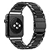 GreenInsync Apple Watch Bands 42mm Metal, Special Edition Stainless Steel Wristbands Buckle Clasp Watch Strap Replacement Bracelet W/Silicone Cover Black for Apple Watch Series 3/2/1