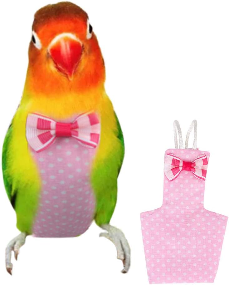 Cute Bird Costume,Robmeon Creative New Pet Bird Clothes Parrots Health Diaper Flight Safety Thin Suit