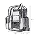 Clear Transparent PVC School Backpack, Heavy Duty Clear Backpack with Laptop Compartment for Work, Security, Sporting Events