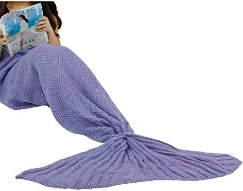 Revery Mermaid Tail Blanket Crochet and Mermaid Blanket for Kids Adult Super Soft Sleeping Bags (PLS)