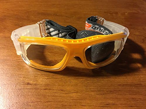 Orange Sports Goggles Adults Compact Case Racquetball Baseball Hockey Flexible