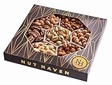 Nut Haven Gourmet sweet & salty Nut Gift Basket/Box ~ Variety of 7 Section Dried Fruit & Nuts Tray ~ Great for: Corporate, Holiday, Birthday, Christmas, Thank You, Men & Women, Snack ~ Prime