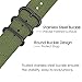Fintie 20mm Quick Release Watch Bands, Soft Nylon Replacement Strap Band with Adjustable Closure, Olive