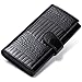 JEEBURYEE RFID Blocking Wallet for Women Large Capacity Genuine Leather Clutch Wallet Card Holder Long Ladies Trifold Wallet Purse Black