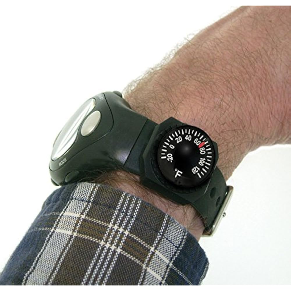 Slipon Wrist Thermometer EasytoRead Dial For Watch Band Paracord