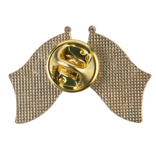 USA Flag Cloisonne Military Pins - Black Gold OSFM