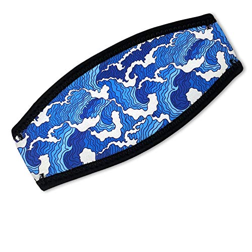 Flow Scuba Gear - Neoprene Cover for Dive and Snorkel Mask Strap (Tsunami) - Thumbnail 2