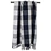 DII Buffalo Check Collection Rustic Farmhouse Throw Blanket with Tassles, 50x60, Navy/Off-White