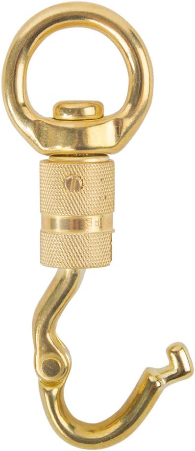 AOWESM Solid Brass Panic Snap 1-1/8 Inch X 4-1/4 Inch Quick Release with Round Swivel and Twist Body (1 Piece) : Sports & Outdoors