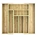Totally Bamboo Kitchen Drawer Organizer, Expandable Silverware Organizer and Utensil Holder, 8 Compartments with Dividers