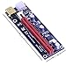 2-Pack PCIe Risers Dual Chip PCI-E 16x to 1x Powered Riser Adapter Card w/ 60cm USB 3.0 Extension Cable & 6 Pin PCIe to SATA Power Cable - GPU Riser Adapter Extender Cable,Ethereum Mining ETH