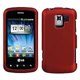 Asmyna LGVS700HPCSO202NP Titanium Premium Durable Rubberized Protective Case for LG: VS700 (Enlighten/ Gelato  Q), VM701 (Optimus Slider), LS700 (Optimus Slider)  - 1 Pack - Retail Packaging - Red
