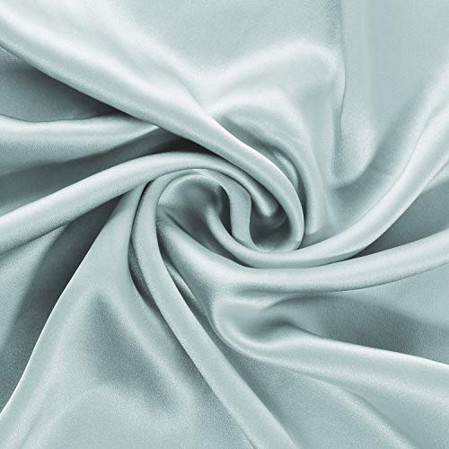 Ravmix Slip 100% Pure Mulberry Silk Pillowcase King Size for Hair and Skin with Hidden Zipper, 21 Momme 600TC Hypoallergenic Soft Breathable Both Sides Silk Pillow Case, 1-Pack, 20×36inch, Aqua Green - Thumbnail 6