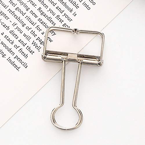 Binder Clips Stainless Steel Metal Paper Clips Clamps File Organizer Stationary Accessaries Perfect for Home/School/Office (Silver)