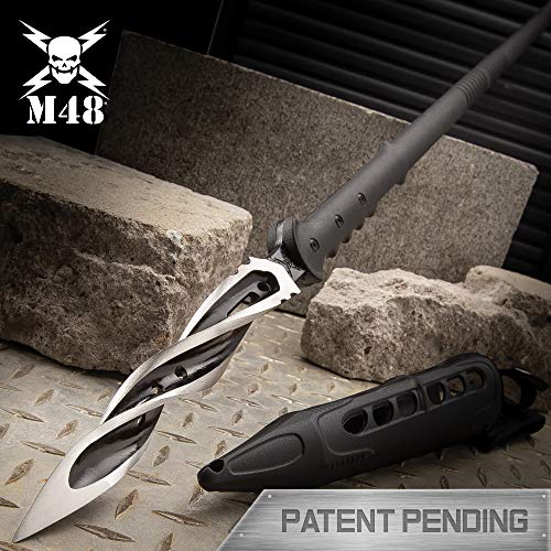 M48 Cyclone Spear with Vortec Sheath - Cast Stainless Steel Blade, Reinforced Nylon Handle - Length 48 7/8"