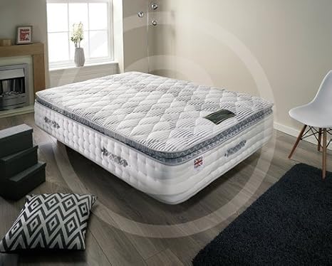 Bed Centre 6000 Gold Pillow Top Pocket Sprung With Cool Blue