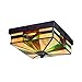 allen + roth Vistora 11-in W Bronze Outdoor Flush-Mount Light