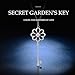 Sable Necklace, Jewelry Pendant Necklace, Secret Garden’s Key, Best Idea Gifts for Girls Women