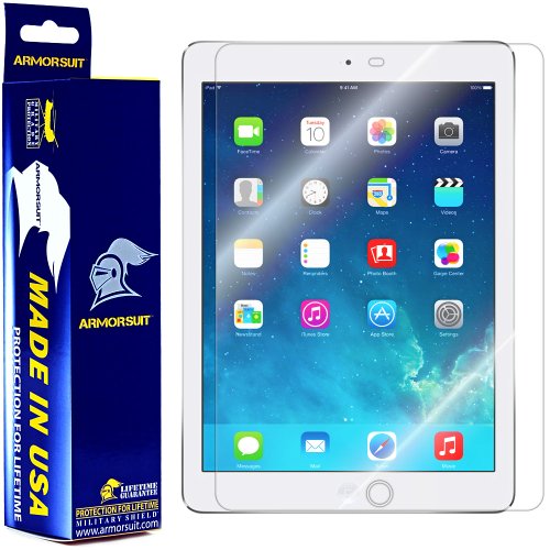 ArmorSuit MilitaryShield - Apple iPad Air Screen Protector - Anti-Bubble Ultra HD Shield w/ Lifetime Replacements